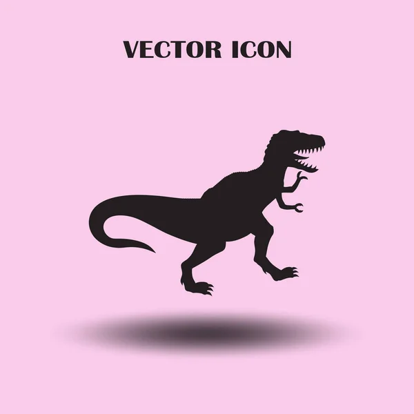 Значок Динозавра Ізольовано Логотип Вектора Динозавра Стиль Плоского Дизайну — стоковий вектор