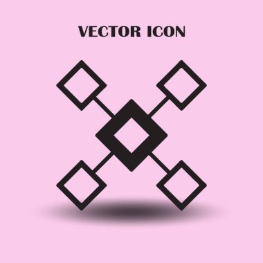 Akış şeması simge vektör.