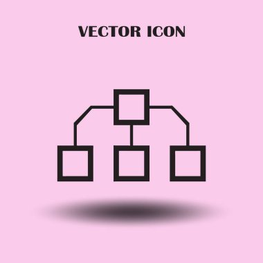 Akış şeması simge vektör.