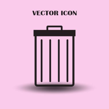 çöp kutusu simgesini, vektör