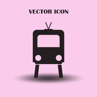 Tren simge vektör, Modern ulaşım işareti, Web sitesi, sosyal medya, kullanıcı arabirimi, mobil uygulaması, Eps10