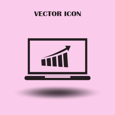 laptop kar kavramı. vektör çizim