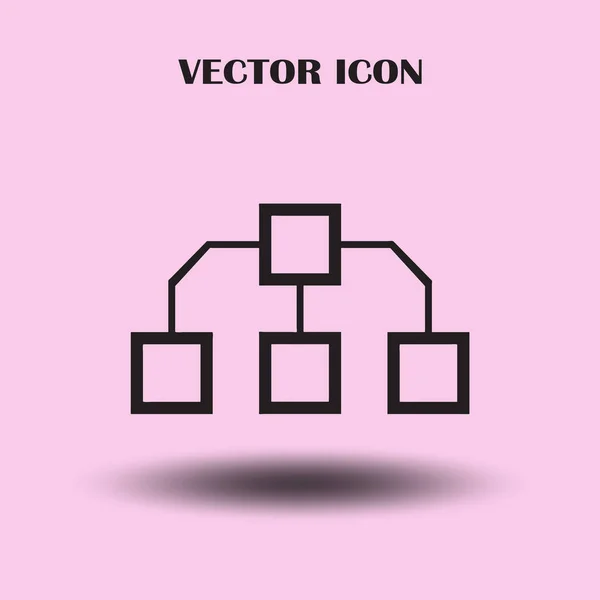 Organigramme Icône Vectoriel — Image vectorielle