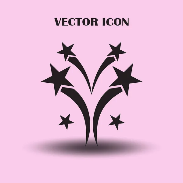 Icône Feux Artifice Contour Signe Vectoriel Illustration Logo — Image vectorielle