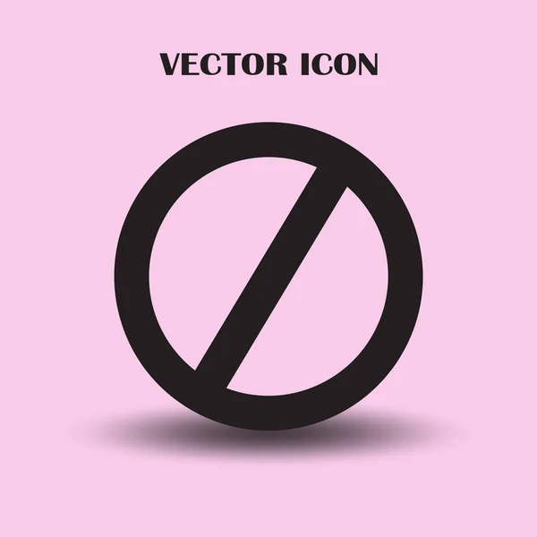 Non Signe Isolé Illustration Vectorielle — Image vectorielle