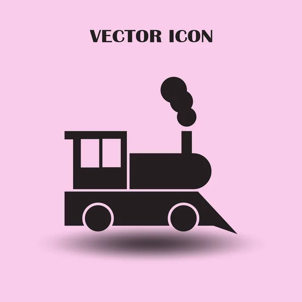 Icône Train Vieux Pictogramme Classique Locomotive Vapeur — Image vectorielle