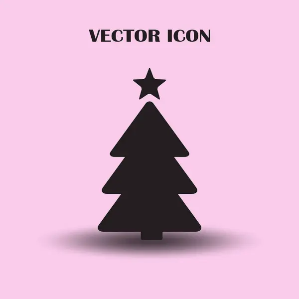 Feliz Feliz Árbol Navidad Xmass Con Luces Cuerda Decorativas Saludos — Vector de stock