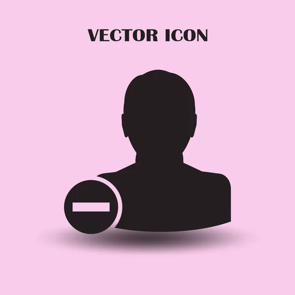 User Profile Sign Web Icon Delete Glyph Vector Illustration Design — Stock Vector