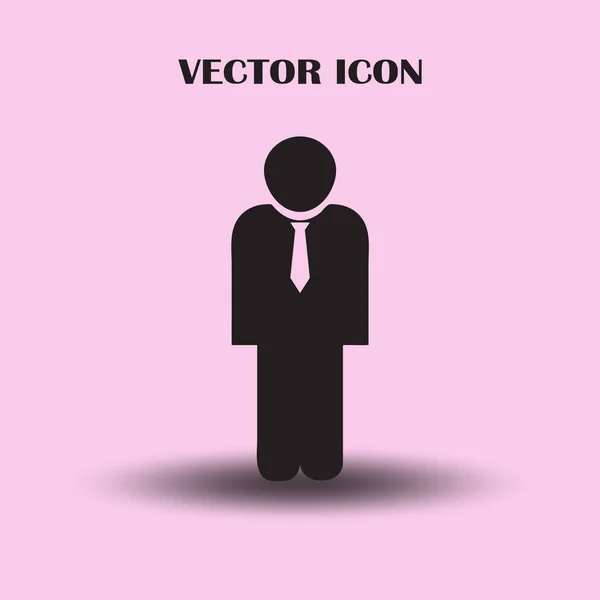 Hombre Icono Vector Plano — Vector de stock