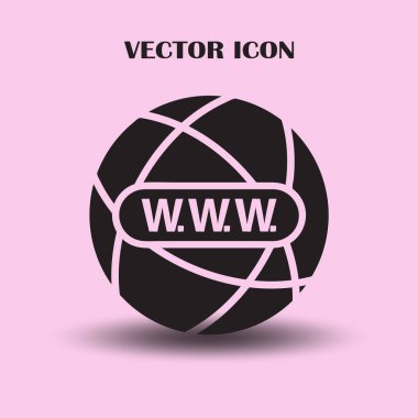 Web sitesi simge. vektör küre simgesi