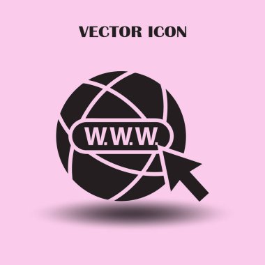 Web sitesi simge. vektör küre simgesi