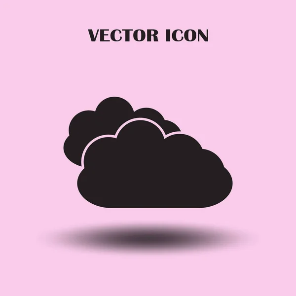 Two Clouds Vector Image Used Web Applications — Stock Vector