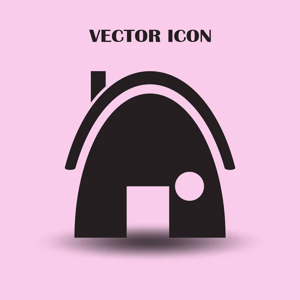 Casa Plana Vetor Ícone — Vetor de Stock