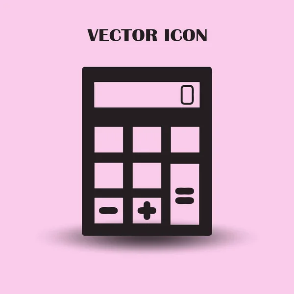 Icône Calculatrice Illustration Vectorielle Style Design Plat — Image vectorielle