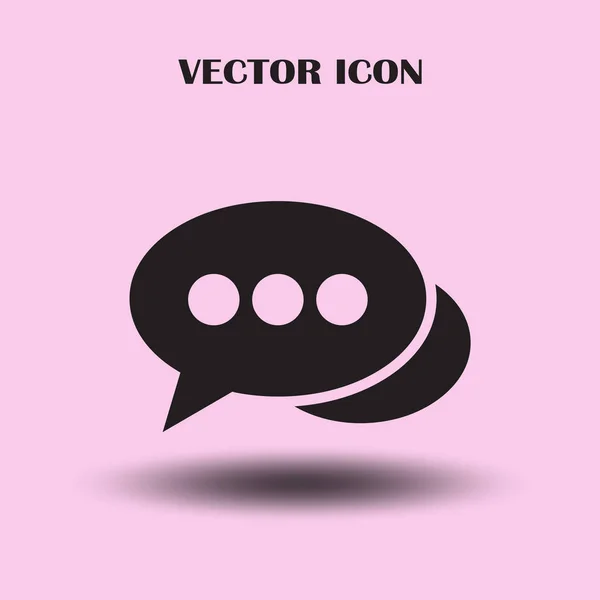 Chat Symbol Vektorillustration Flacher Designstil — Stockvektor