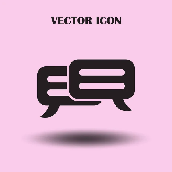 Chat Symbol Vektorillustration Flacher Designstil — Stockvektor