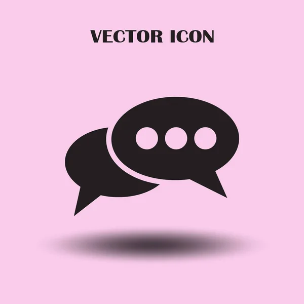 Chat Symbol Vektorillustration Flacher Designstil — Stockvektor