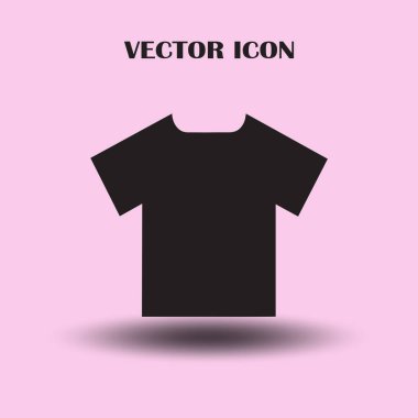 T-shirt simgesi düz vektör.