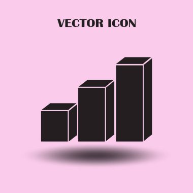 Trendy düz stil grafik simgesini. Vektör çizim, Eps10.