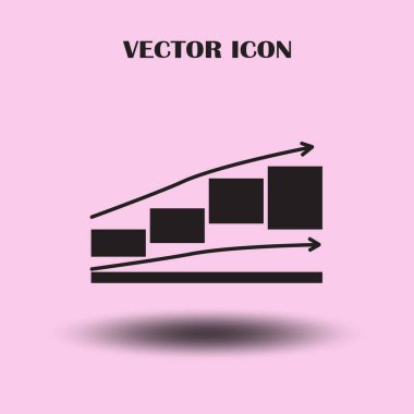 Trendy düz stil grafik simgesini. Vektör çizim, Eps10.