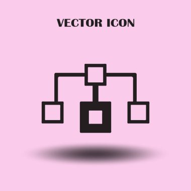 Akış şeması simge vektör.