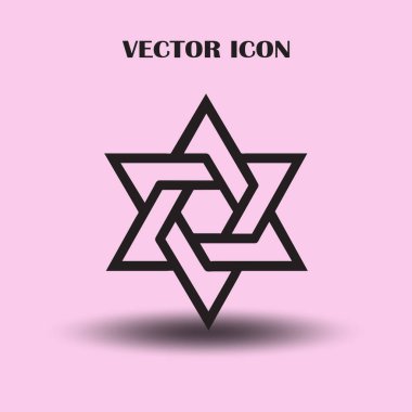 Davut'un yıldızı. Simge vektör çizim