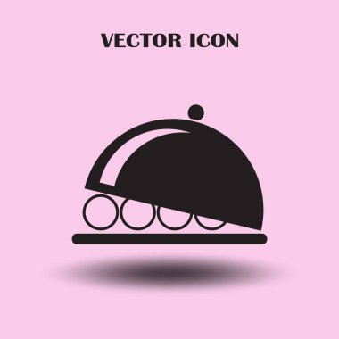 Yemek tabağı hizmet işareti simgesi