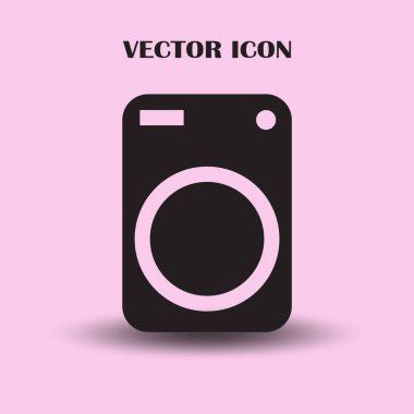 Çamaşır makinesi simgesi. Cihazı vektör simgesi. Çamaşır makinesi simge vektör. Vektör görüntü.