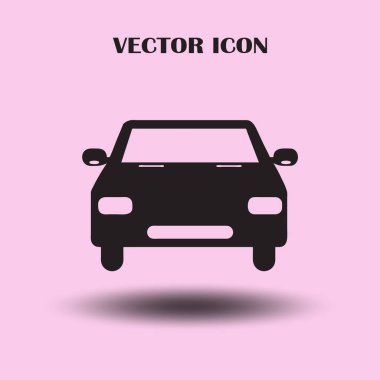 Vektör araba düz simgesi
