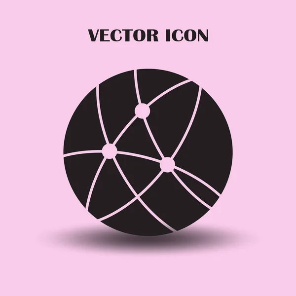 Icono Del Sitio Web Vector Globo Icono — Vector de stock