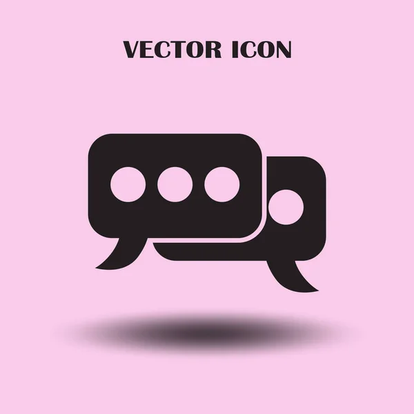 Chat Symbol Vektorillustration Flacher Designstil — Stockvektor