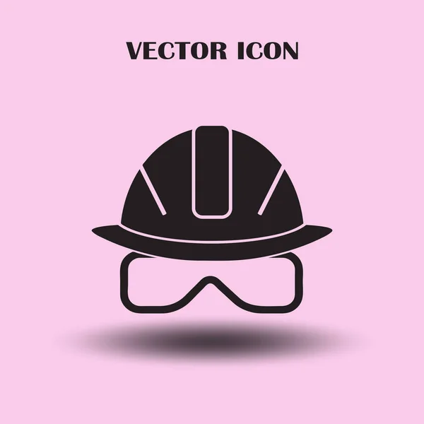 Ícone Capacete Construção Desenho Animado Estilo Ilustração Vetorial — Vetor de Stock