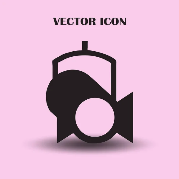 Vector Spotlight Ícone Web — Vetor de Stock