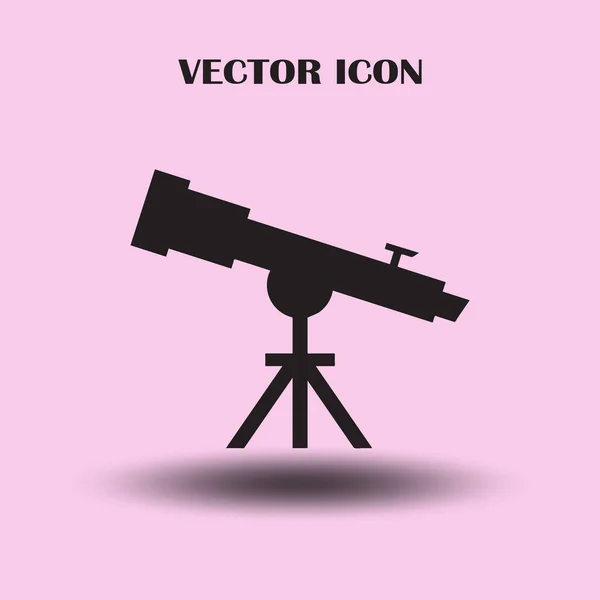 Ícone Telescópio Vetor Ilustração Sólida — Vetor de Stock