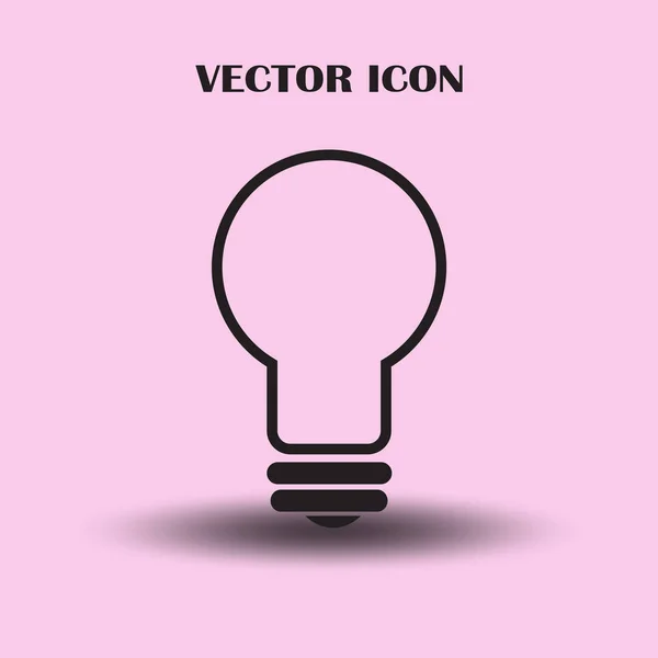 Icono Lámpara Vector Plano — Vector de stock