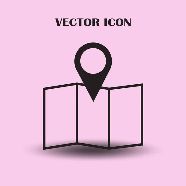 Icône Pointeur Dans Style Plat Mode Symbole Broche Pour Conception — Image vectorielle