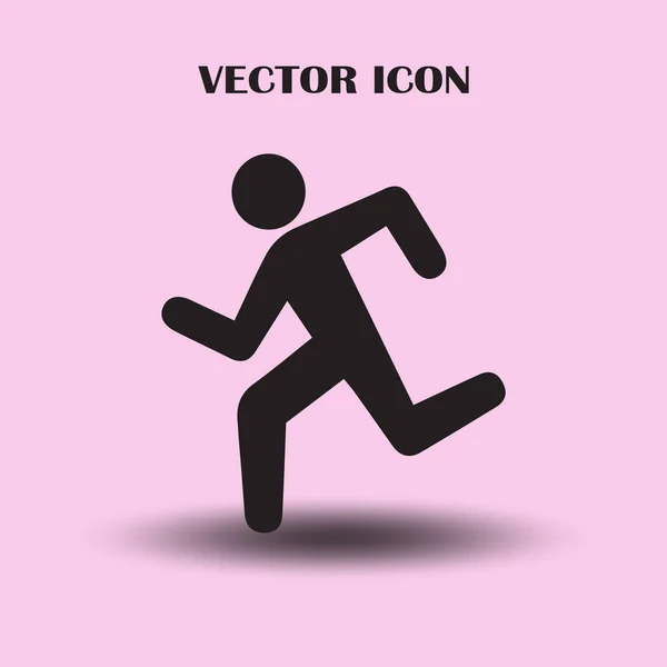 Running Man Ikone Isoliert Einen Hintergrund Vektorkunst — Stockvektor