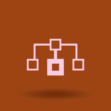 Akış şeması simge vektör.