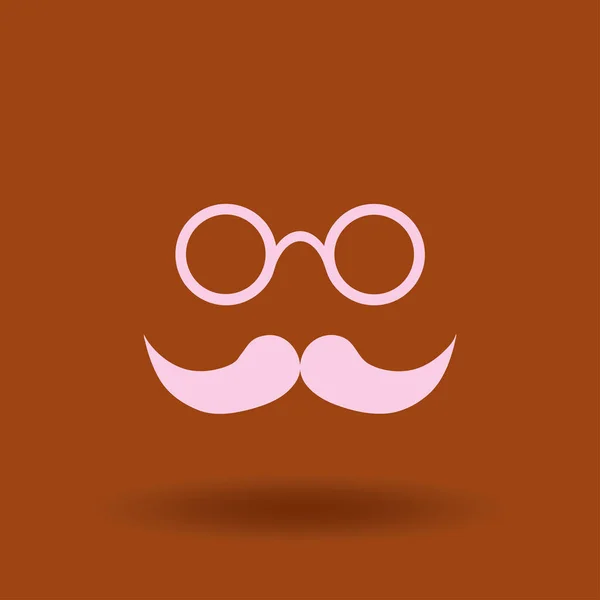 Γυαλιά Και Μουστάκι Εικονίδιο Του Φορέα — Διανυσματικό Αρχείο