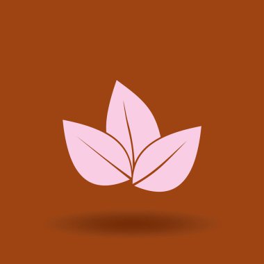 Yaprak ikonu vektör illüstrasyonu