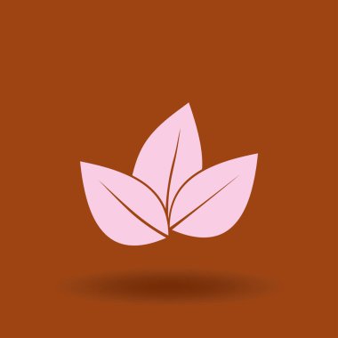 Yaprak ikonu vektör illüstrasyonu