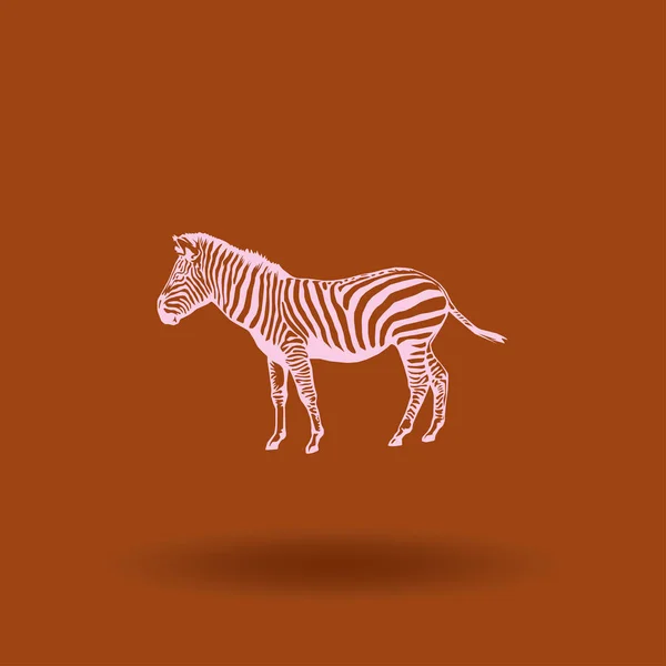 Ícone Animal Vetor Zebra —  Vetores de Stock