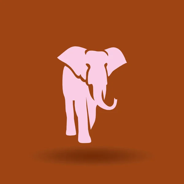 Silhouette Elephant Web Icon — Stock Vector