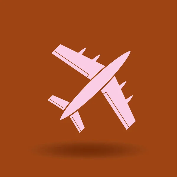 Flugzeug Vektor Websymbol — Stockvektor