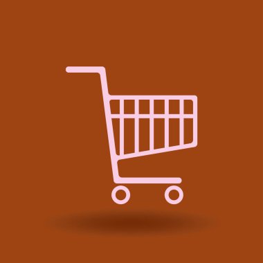 Sepet vektör simgesi. Düz tasarım stili