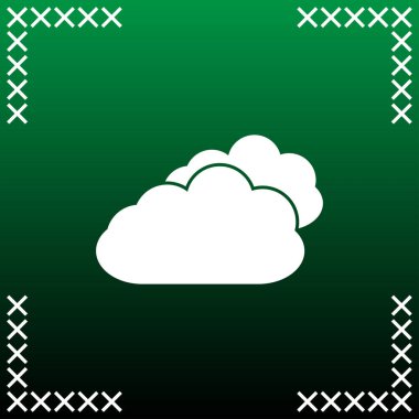 Web uygulamalarında kullanmak için resim iki bulutlar vektör