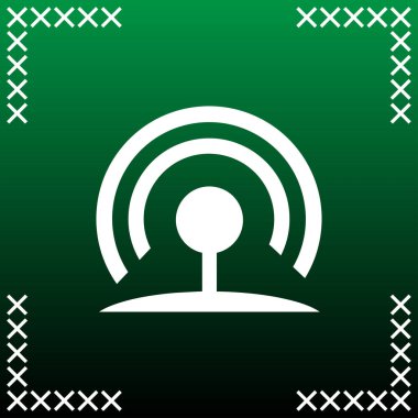 Wifi simgesi üzerinde arka izole. Modern basit düz ağ işareti. İş, Internet kavramı. Logo illüstrasyon