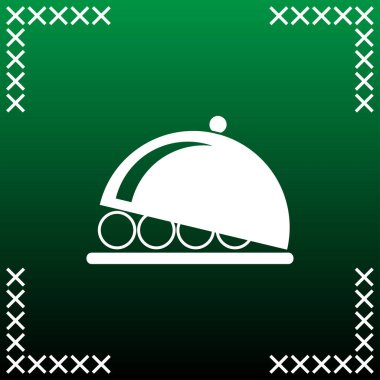 Yemek tabağı hizmet işareti simgesi