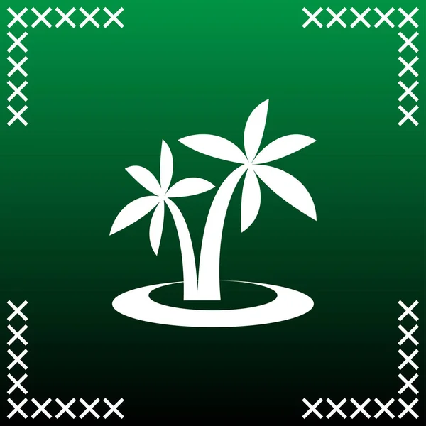 Realistische Palm Boom Silhouet — Stockvector