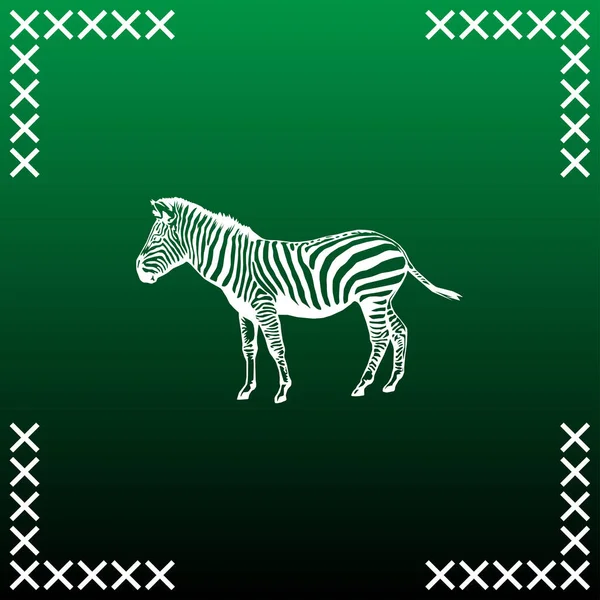 Zebra Vektortier Symbol — Stockvektor